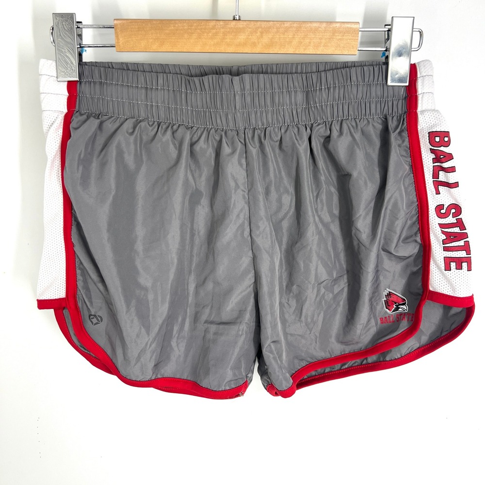 Colosseum Ball State Cardinals Womens Gray‎ Running Athletic Shorts Size M
